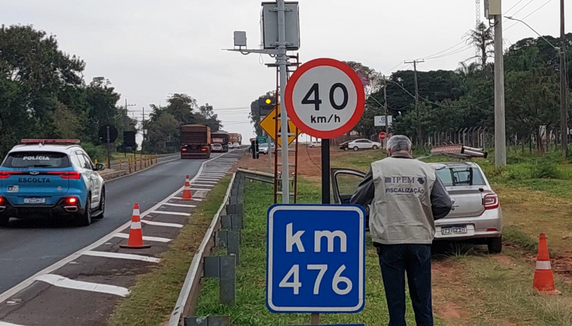 Em Paraguaçu Paulista, Ipem-SP verifica radar na rodovia SP 284